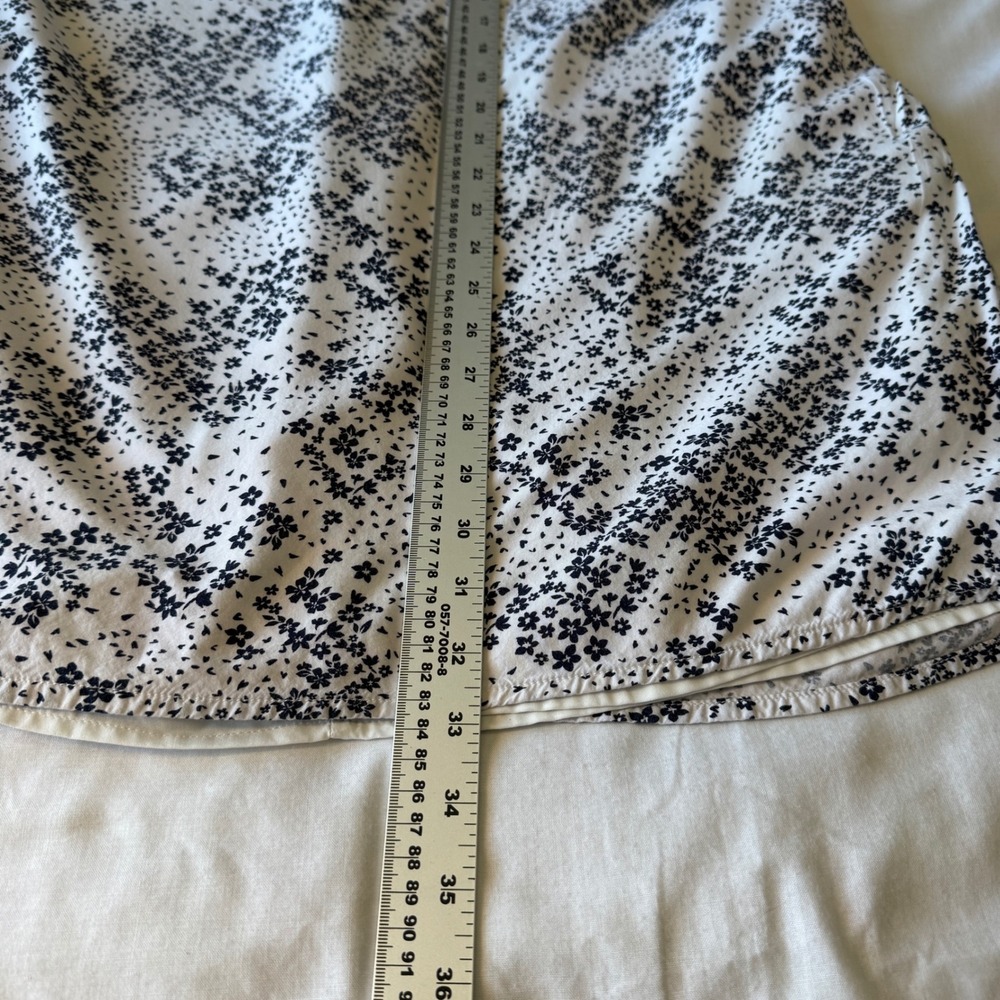 GAP Women's Floral Print V Neck Sleeveless Casual Mini Dress White Large - Picture 9 of 11